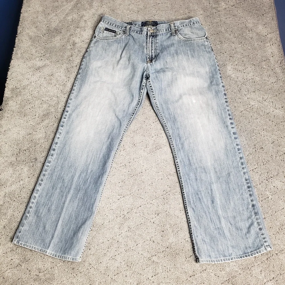 VTG US Polo Assn Jeans‎ Mens 36x30 Blue Wide Leg Baggy Skater Streetwear Denim